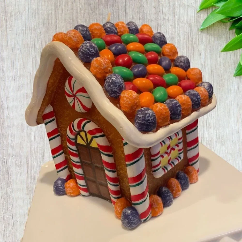 Vintage Gingerbread House Candle